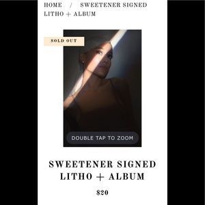 IOS! Ariana Grande Sweetener Signed Litho SOLD OUT